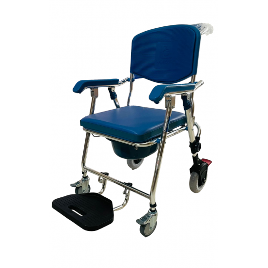 Lightweight Foldable Aluminium Shower Commode Chair